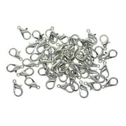 50Pcs Curved Lobster Claw Clasps Jewelry Findings Keychain Rings for DIY Handbag Purse Wallet Bracelet Neckalce